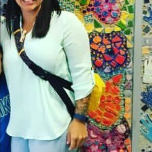 Minty green Lush blouse 3/4 Sleeve. Worn once